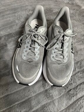 Hoka Men's Light Gray Athletic Running Shoes